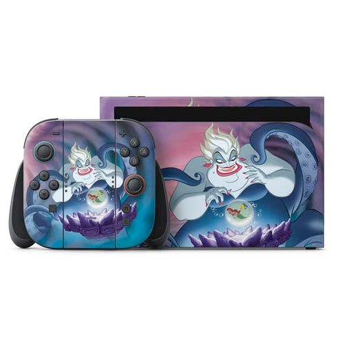Disney Villains Ursula Ariel and Flounder Nintendo Skins